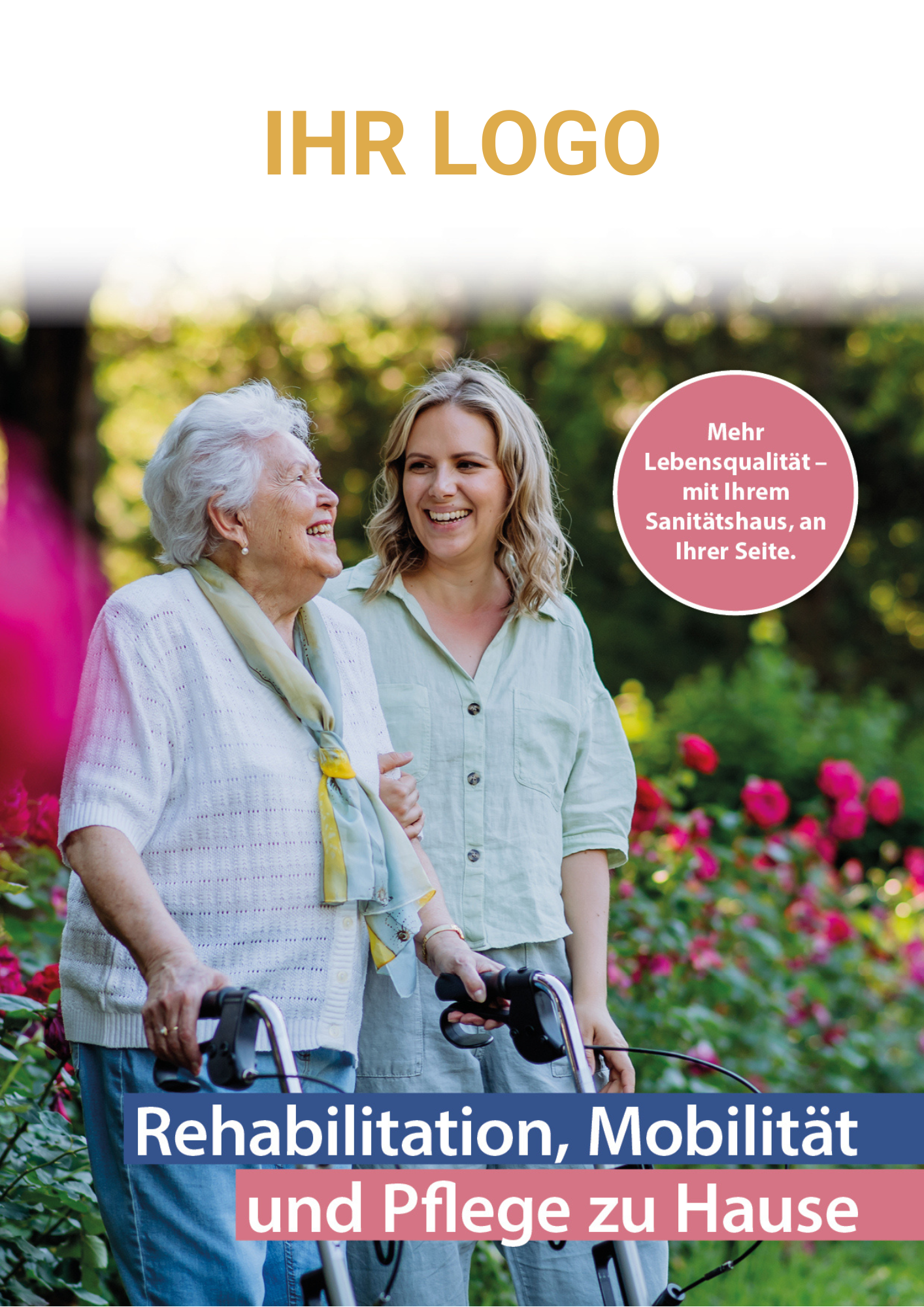 Rehaprospekt mit Eindruck - Titelseite